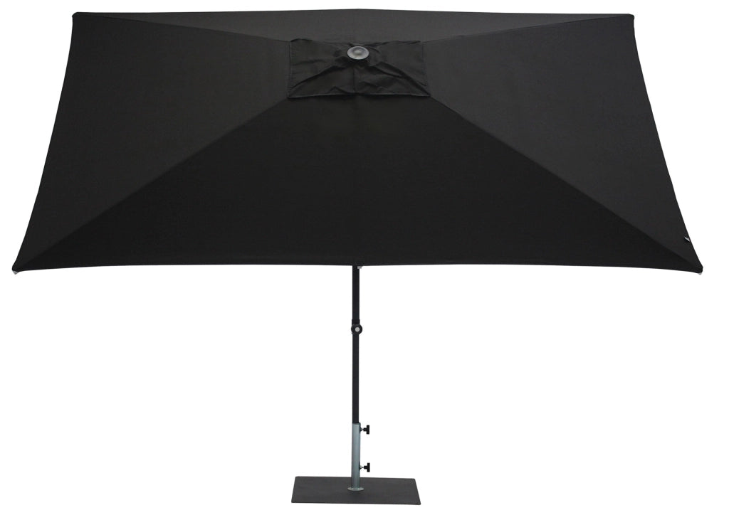 Ombrellone da Giardino 3x2 m Palo Ø38 mm in Alluminio Tessuto Olefin Trend Nero