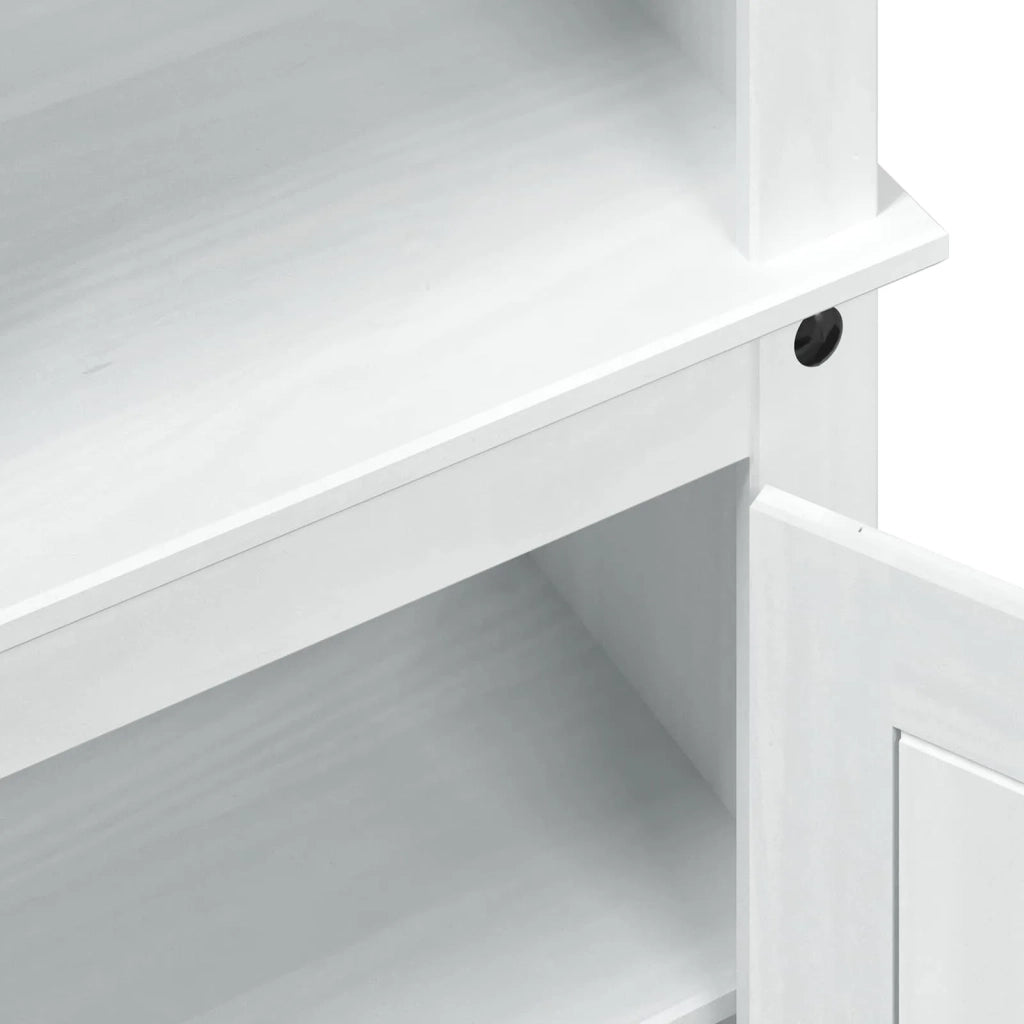 Credenza Bianco 74 x 38 x 170 cm Pino massello 42024950
