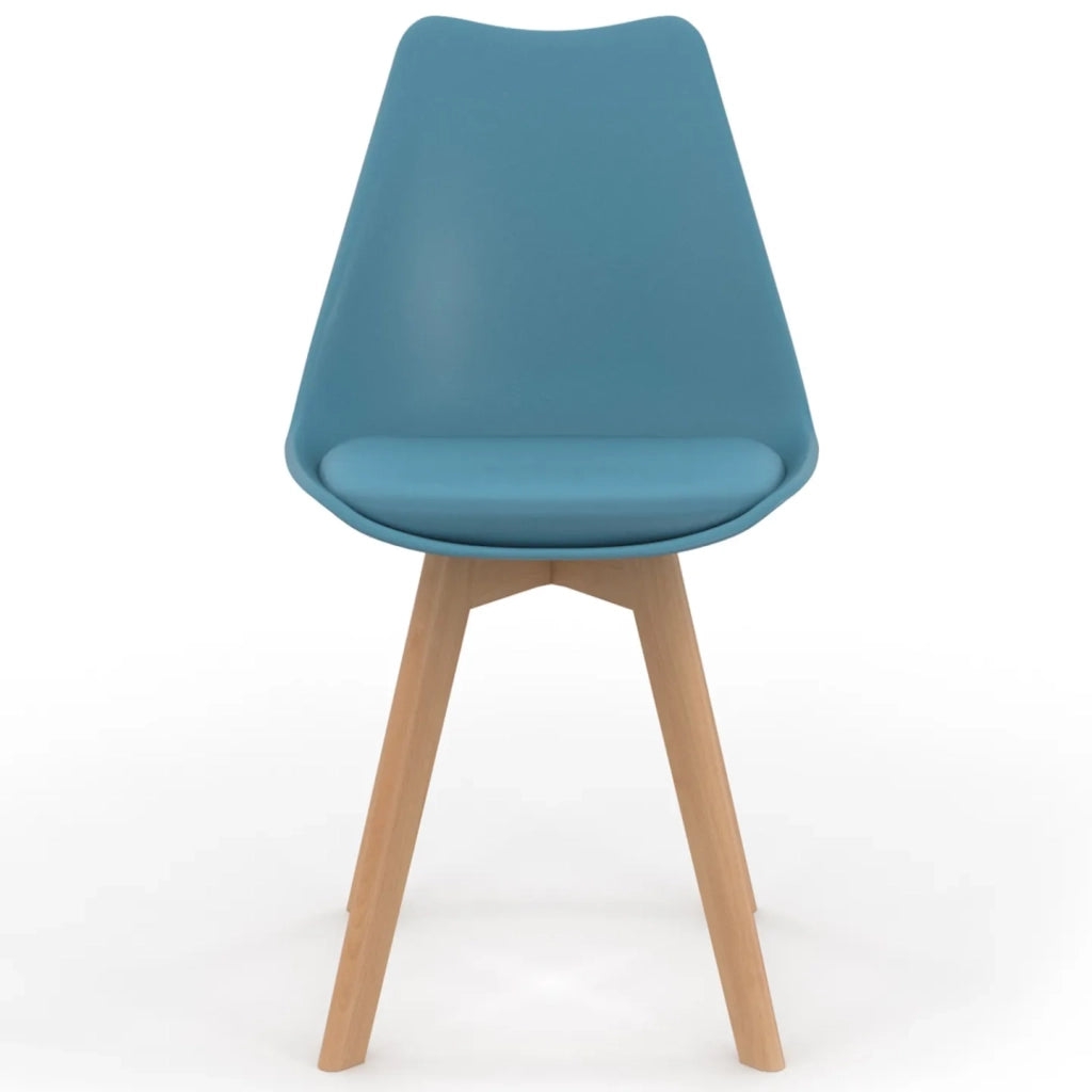 IDMarket - Set di 8 sedie scandinave SARA mix rosa pastello x2, bianco x2, grigio chiaro x2, blu x2