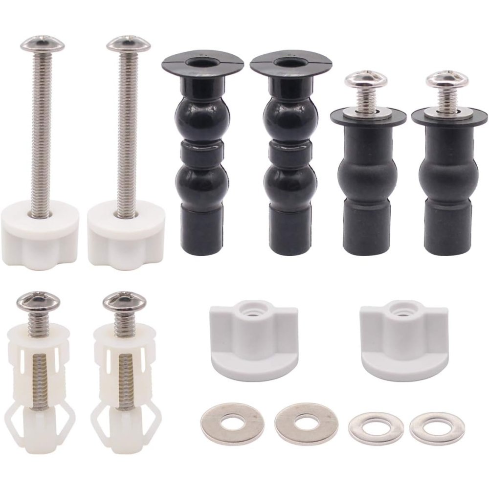 Set di fissaggio per sedile wc, viti in acciaio inox, dadi di ri
