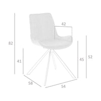 Sedia girevole in tessuto grigio scuro