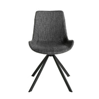 Sedia girevole in tessuto grigio scuro