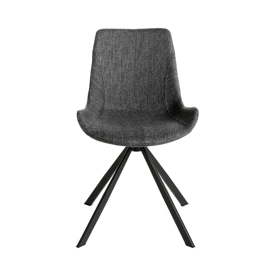 Sedia girevole in tessuto grigio scuro