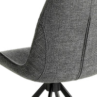 Sedia girevole in tessuto grigio scuro