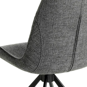 Sedia girevole in tessuto grigio scuro