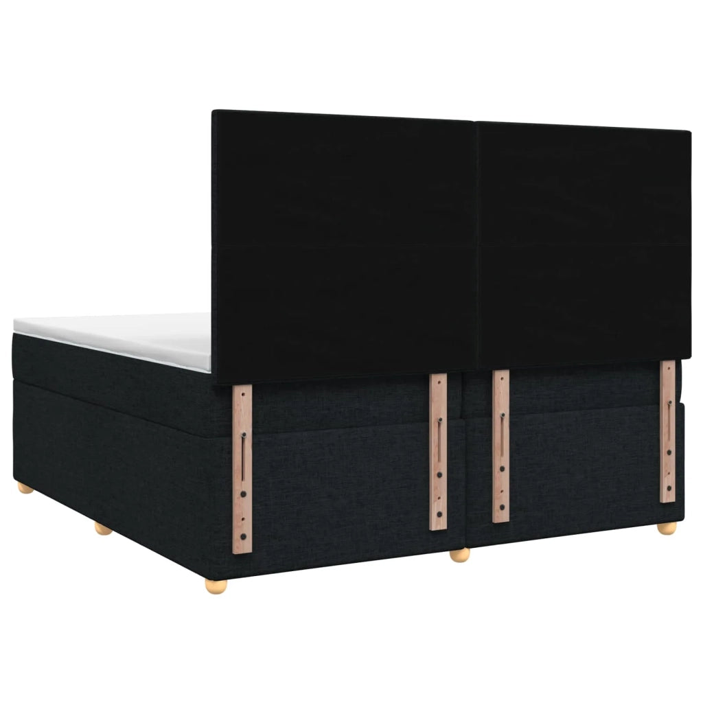 Letto box spring con materasso Nero 200 x 200 cm Tessuto 3455429