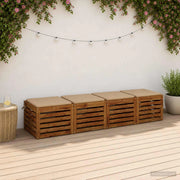 Cuscini per Sedia in 4 Pezzi SOEST 4 pz 100% Poliestere Sabbia 944415