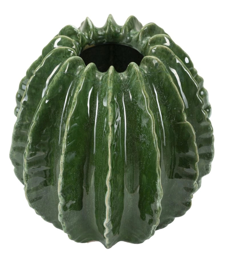 Vaso Cactus Ball Ø23,5x24,5 cm in Ceramica Verde