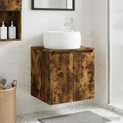 Mobile Lavabo da Parete Rovere Fumo 49,5 x 44,5 x 66 cm 890457