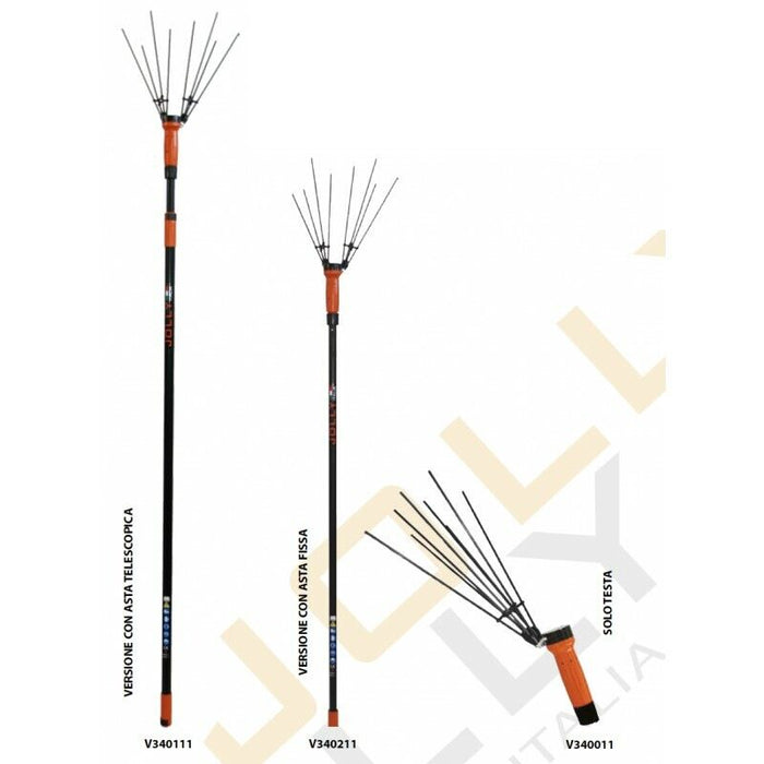 Abbacchiatore a batteria V34 Jolly Italia con asta telescopica e cavo, alimentazione da 12V