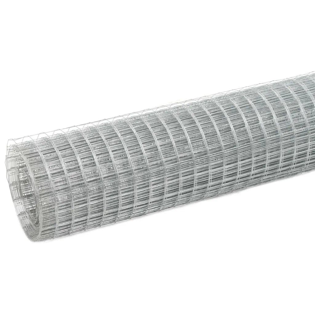 Recinzione in Rete per Pollaio Acciaio Zincato 10x1,5 m Argento 143613