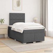 Letto box spring con materasso Grigio Scuro 120 x 200 cm 3454853
