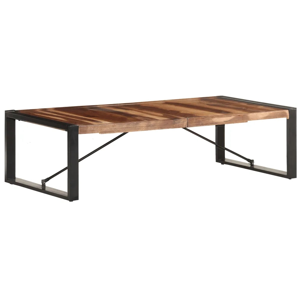 Tavolino 140x70x40 cm in Legno Massello con Finitura Sheesham cod mxl 22751