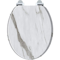 Allibert 824517 - sedile wc in marmo bianco, 373 x 53 x 46,5 cm