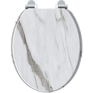 Allibert 824517 - sedile wc in marmo bianco, 373 x 53 x 46,5 cm