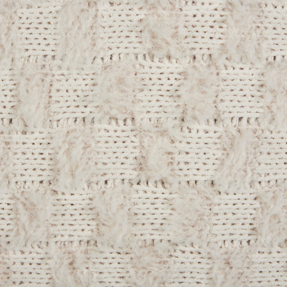 Set di 2 cuscini decorativi in tessuto beige 45 x 45 cm Modello a tinta unita in maglia