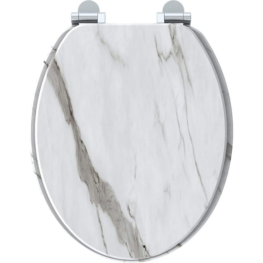 Allibert 824517 - sedile wc in marmo bianco, 373 x 53 x 46,5 cm