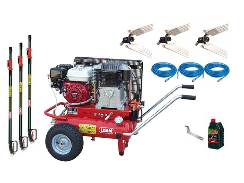 Kit Raccolta Olive Lisam Professional LM201 3 abbacchiatori e compressore Honda GX 200