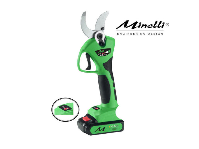 Forbice da potatura con 2 batterie 21V Minelli EnerKut EP40 con asta telescopica