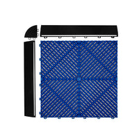 Piastrelle ventilate Blu e Nero 3,2m x 6m per garage e officine, antiscivolo.