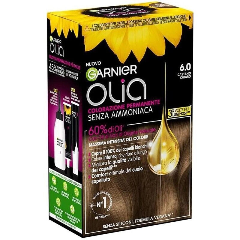 GARNIER OLIA TINTA PERMANENTE SENZA AMMONIACA 6.0 CASTANO CHIARO