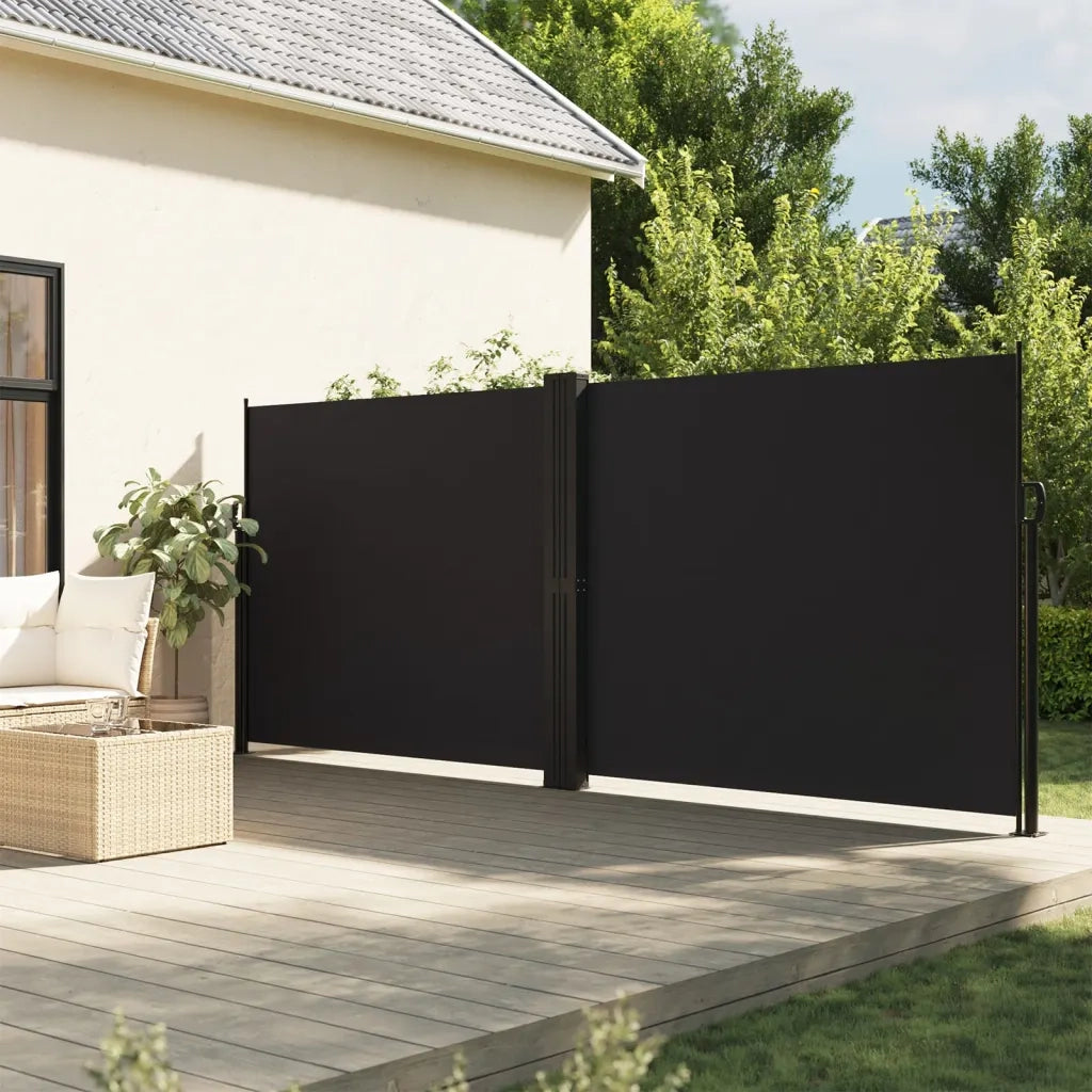 Tendada Sole Laterale Retrattile Nera 160x600 cmcod mxl 91740