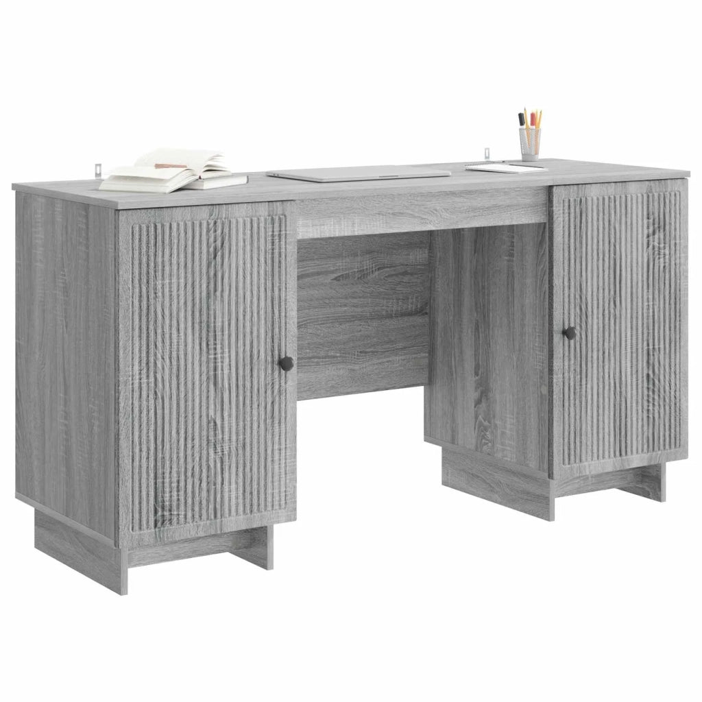 Scrivania Sonoma grigio Legno ingegnerizzato 142,5 x 50 x 75 cm