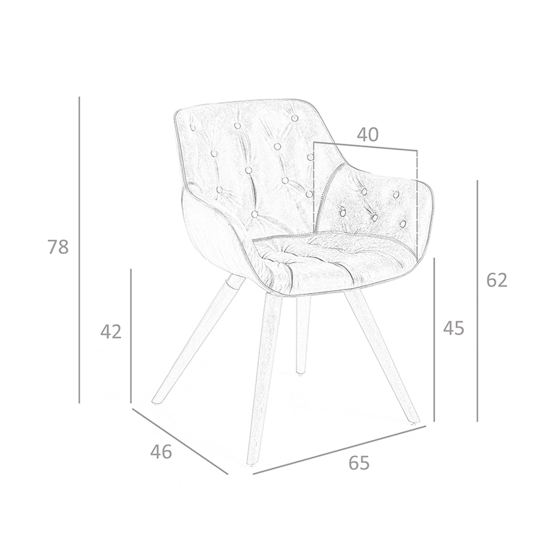 Sedia in ecopelle marrone cioccolato