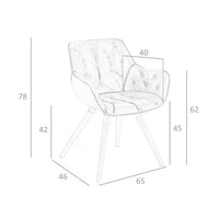 Sedia in ecopelle marrone cioccolato