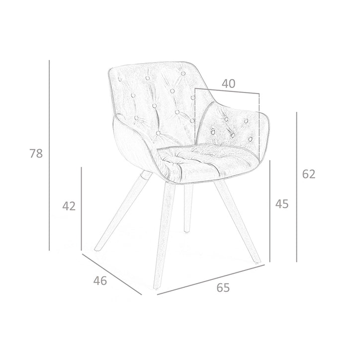 Sedia in ecopelle marrone cioccolato