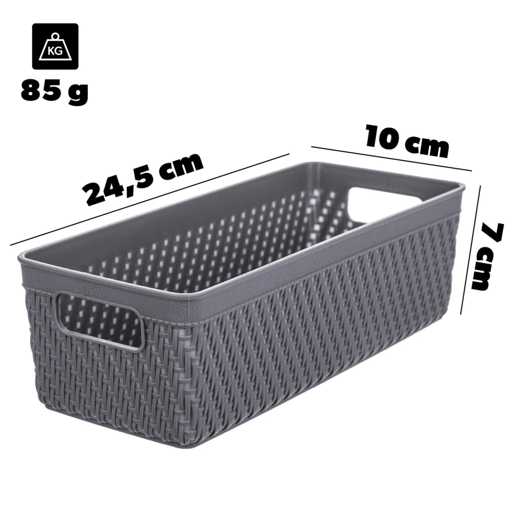 Cestino organizer KADAX, contenitore universale per riporre oggetti, 10x24,5 cm