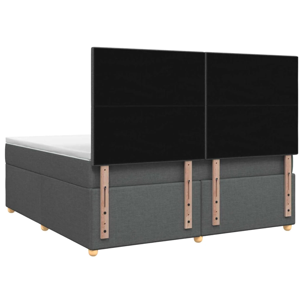 Letto box spring con materasso Grigio Scuro 180 x 200 cm 3455407
