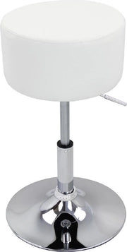 Bar con schienale rotante - Con schienale regolabile in altezza - Bar con sedile ergonomico - Bianco - Set da 1 - Cucina e bar - Regolabile in altezza - Altezza seduta 52-67cm