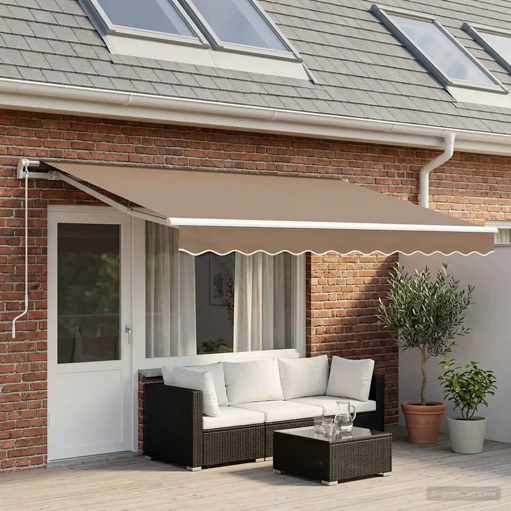 Telo di ricambio per tenda da sole Tortora 5 x 3 m Poliestere 964807