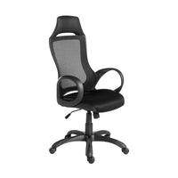 Sedia girevole da ufficio in tessuto nero