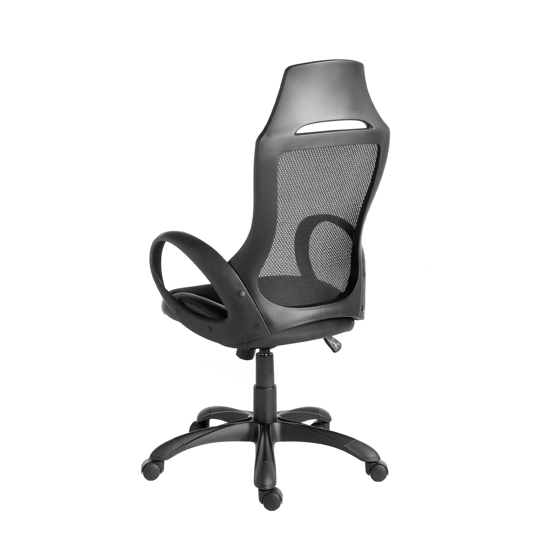 Sedia girevole da ufficio in tessuto nero