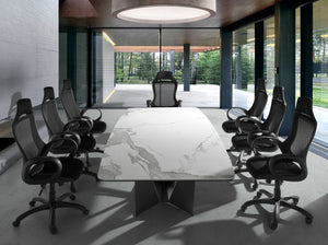 Sedia girevole da ufficio in tessuto nero