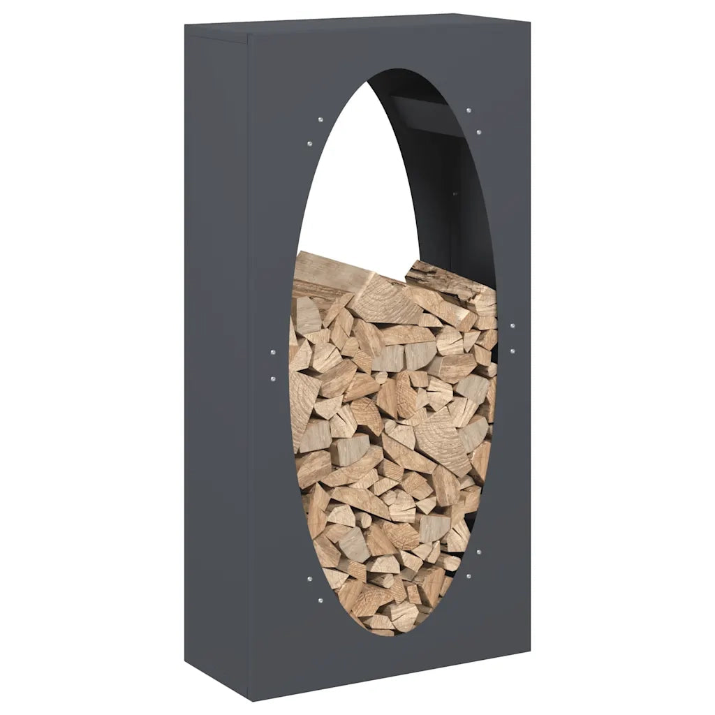 Rastrelliera per Legna da Ardere Antracite 50x23x100 cm 864183