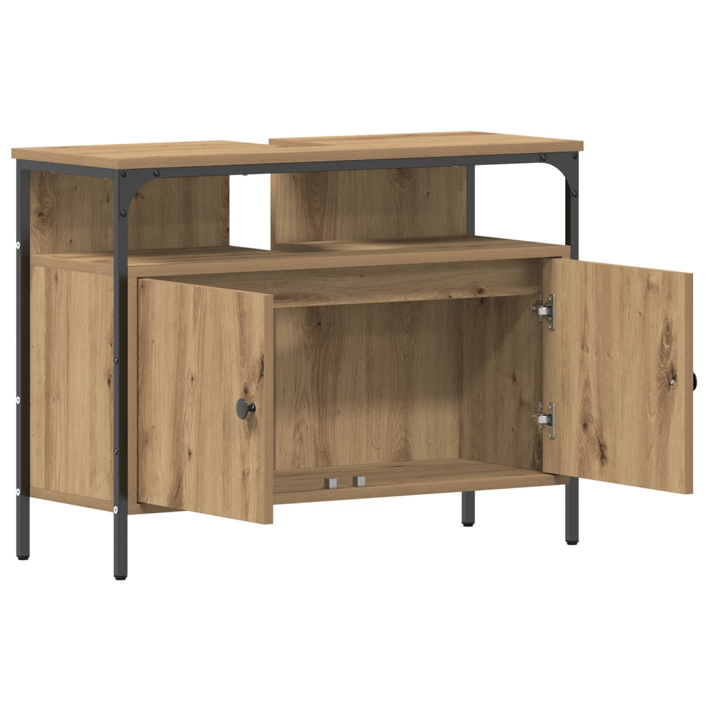 Mobile da bagno  in rovere artigianale 80x30x60 cm in legno ingegnerizzato