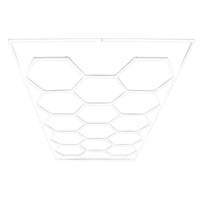 Luci LED Esagonali x 2 e Piastrelle Ventilate per Pavimento Garage con Bordi - 165 Nere & 60 Grigie