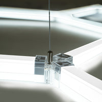 Luci LED Esagonali x 2 e Piastrelle Ventilate per Pavimento Garage con Bordi - 165 Nere & 60 Grigie