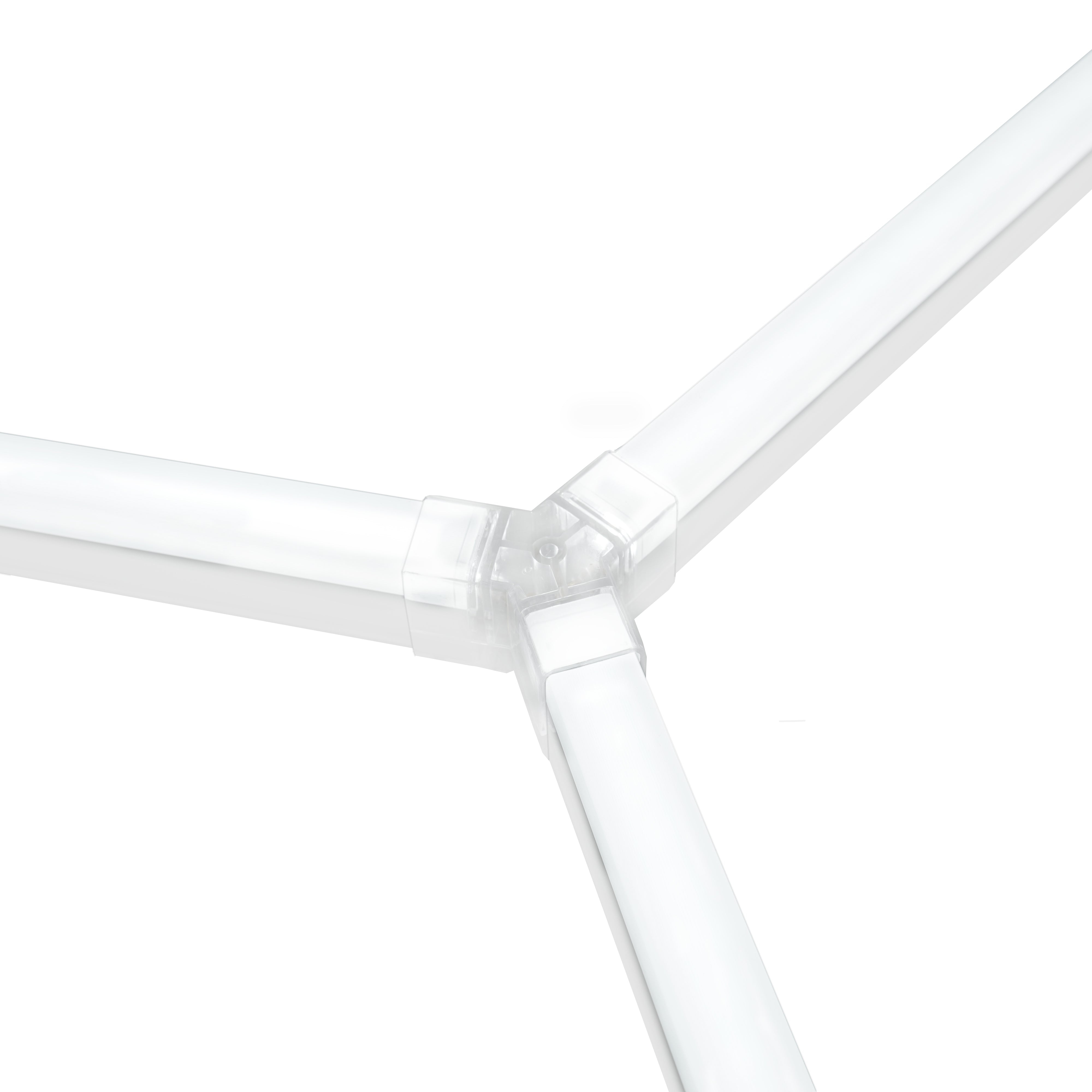 Luci LED Esagonali x 2 e Piastrelle Ventilate per Pavimento Garage con Bordi - 165 Nere & 60 Blu