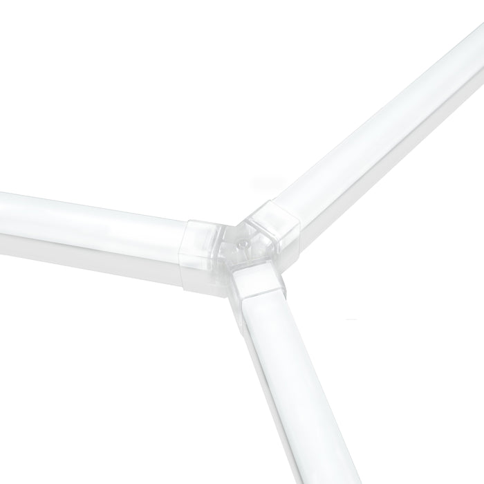 Luci LED Esagonali x 2 e Piastrelle Ventilate per Pavimento Garage con Bordi - 165 Nere & 60 Blu