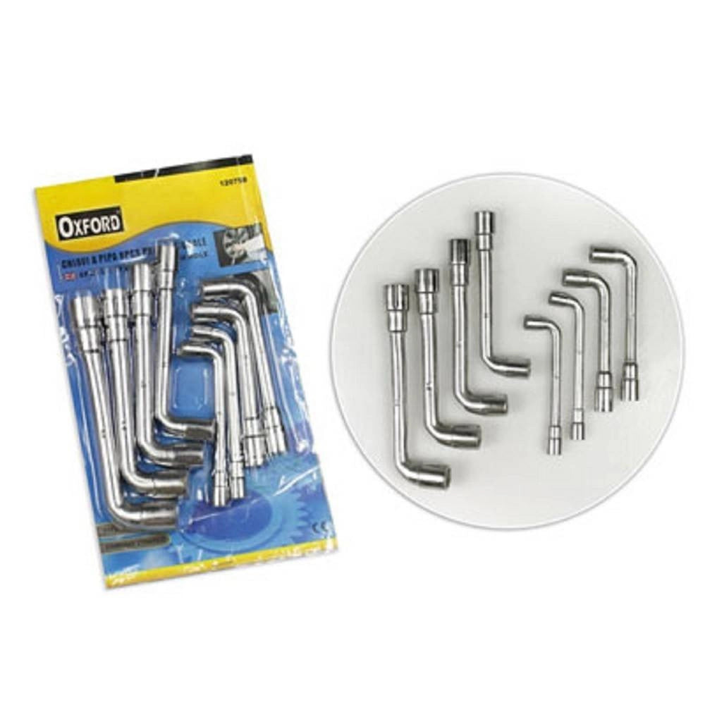 Trade Shop - Chiavi A Pipa Kit 8 Pezzi Utensili A L Di Diverse Misure In Acciaio Fai Da Te -