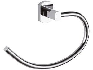 Portasalvietta ad anello con supporto cromato - serie forma