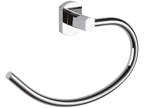 Portasalvietta ad anello con supporto cromato - serie forma