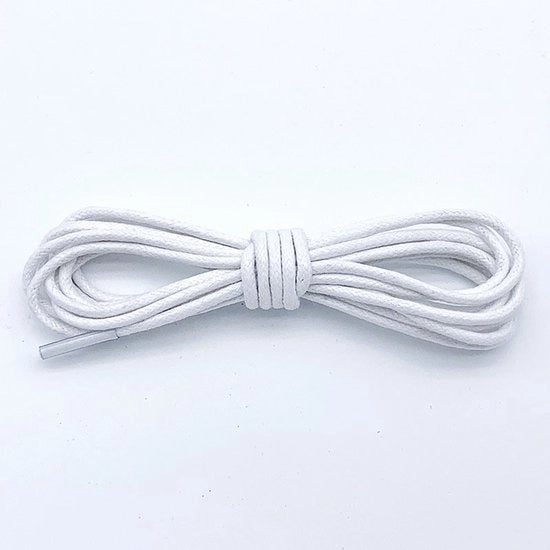 Due paia di cordoncini in cotone lunghe 90 cm - Cordoncini rotondi di 2,5 mm - Cordoncini robusti rotondi - Cordoncini duraturi - Cordoncini per stivali - Cordoncini in pelle impermeabili - Per scarpe e stivali eleganti