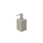 Dispenser sapone bagno in poliresina beige effetto pietra Linea Sabbia Feridras