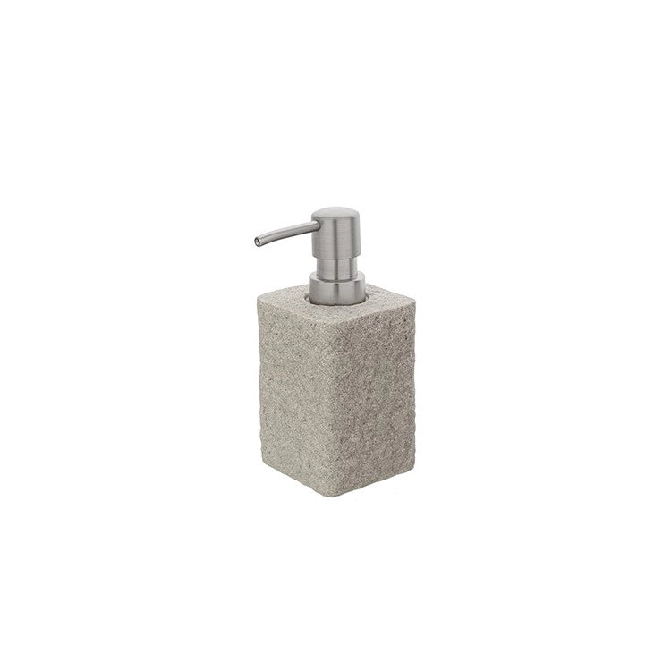Dispenser sapone bagno in poliresina beige effetto pietra Linea Sabbia Feridras