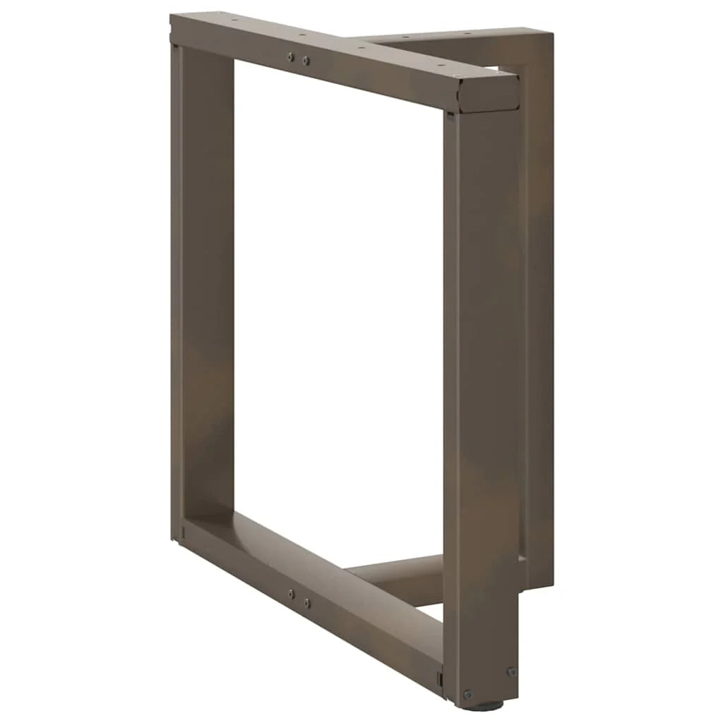 Set di 2 gambe regolabili a T per tavolo da pranzo per strutture robuste 70 x 35 x 73 cm acciaio nero 02_0057326